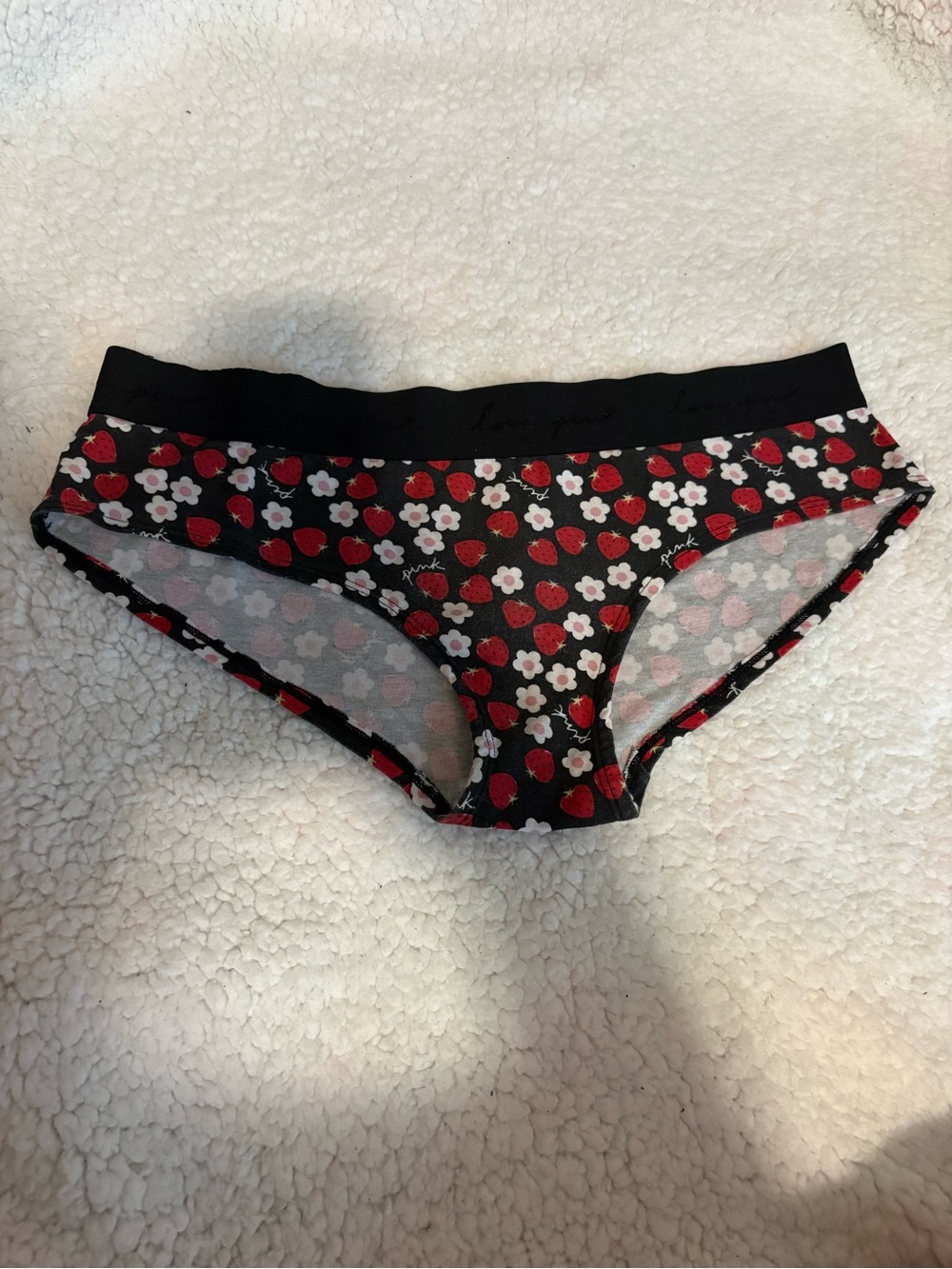 PINK Victoria’s Secret Strawberry Hipster Panties
